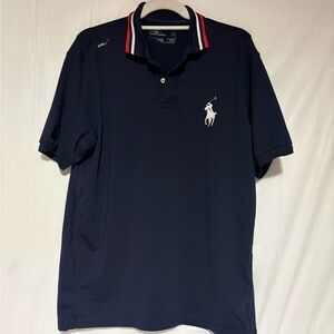 Polo by Ralph Lauren Navy Polo with Red & White Trim